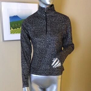 NILS | Leopard Cheetah Print Base Layer 1/4 Zip Top